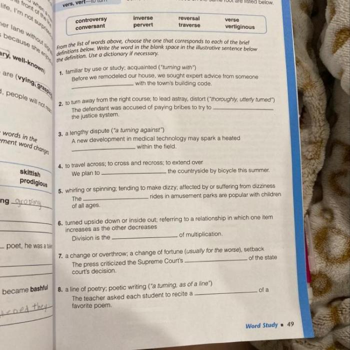 Vocab book level f answers