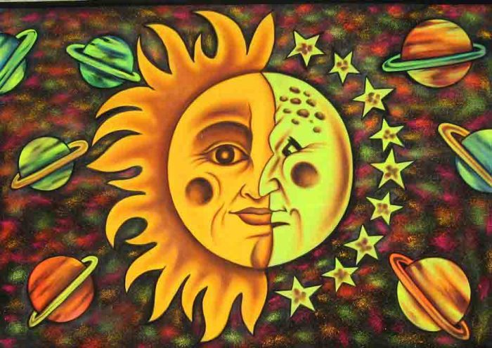 Moon sun celestial sol luna la el daydreamer together sign drawings hippie pretty folk cool