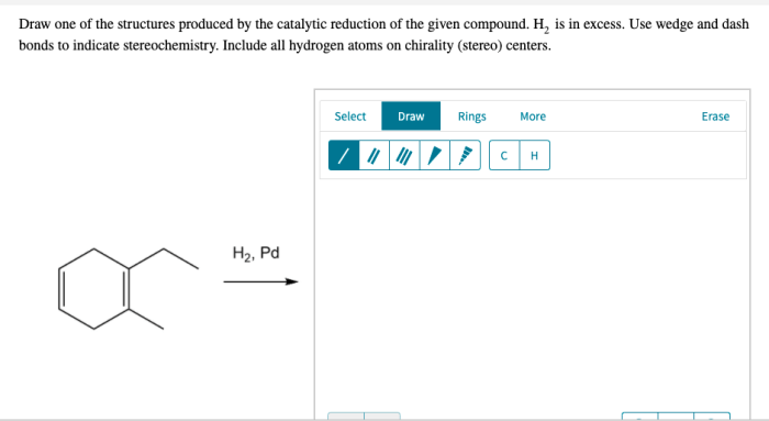 Draw catalytic produced structure compound center use following hydrogen