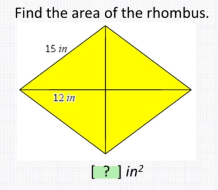 Areas of trapezoids rhombuses and kites answers